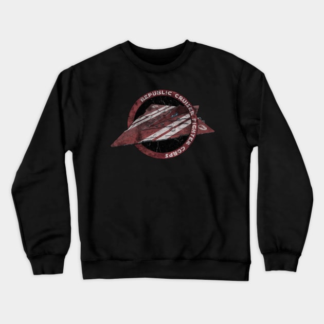 Republic Cruiser FIGHTER Crewneck Sweatshirt by mamahkian